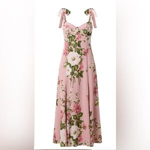 Reformation Pink Flutter Sleeve Maxi Dress